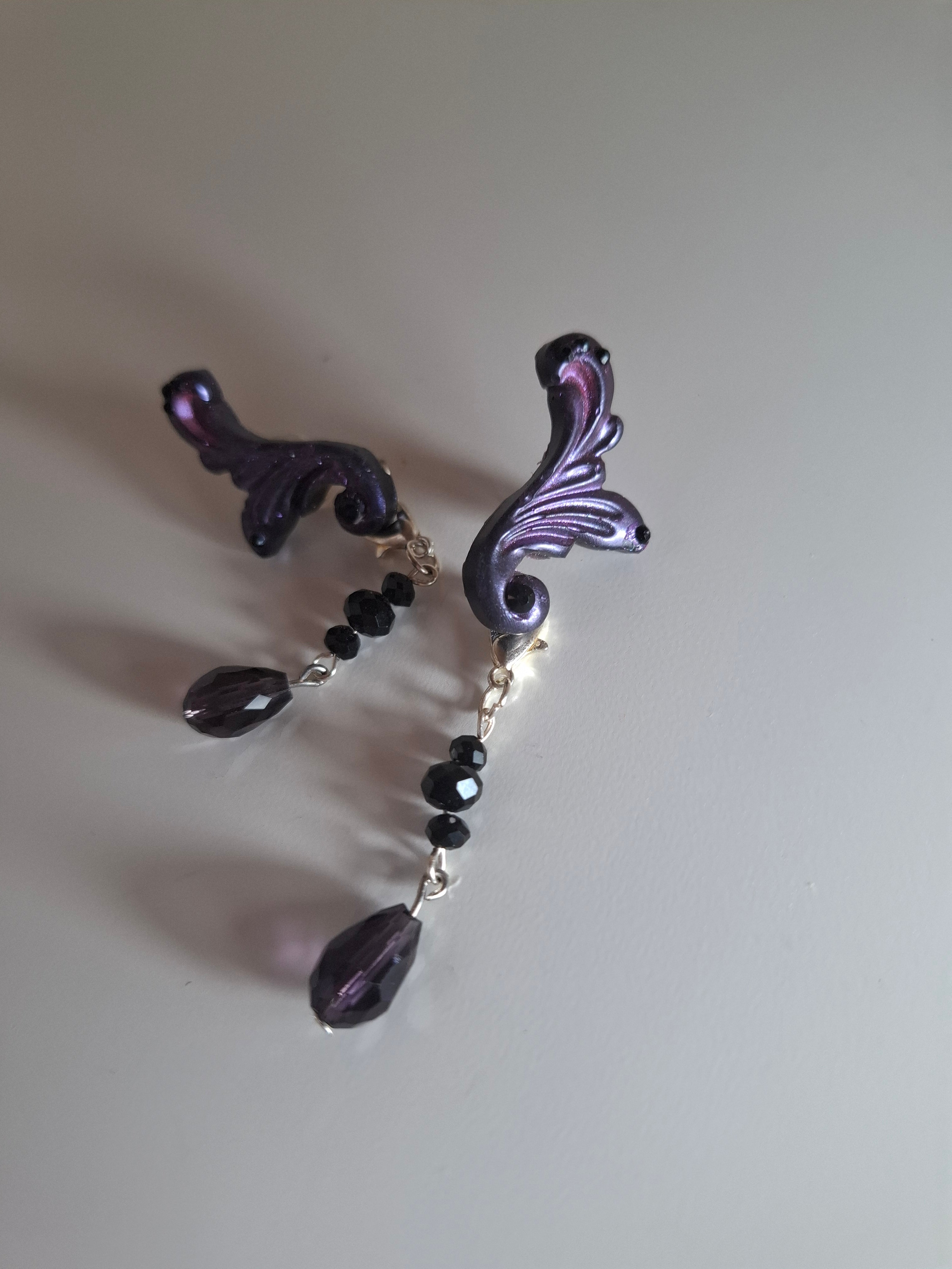 Hand-sculpted resin earrings with beading and tassels, matching the Mabel sunglasses.