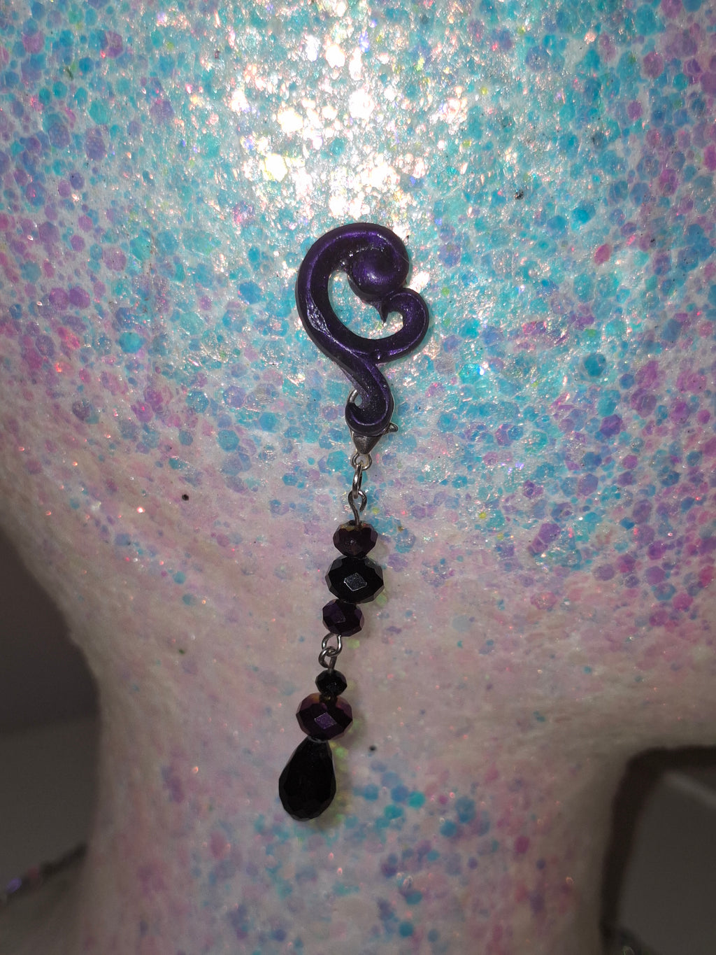 Hand-sculpted resin earrings with beading and tassels, matching the Eleanor sunglasses.