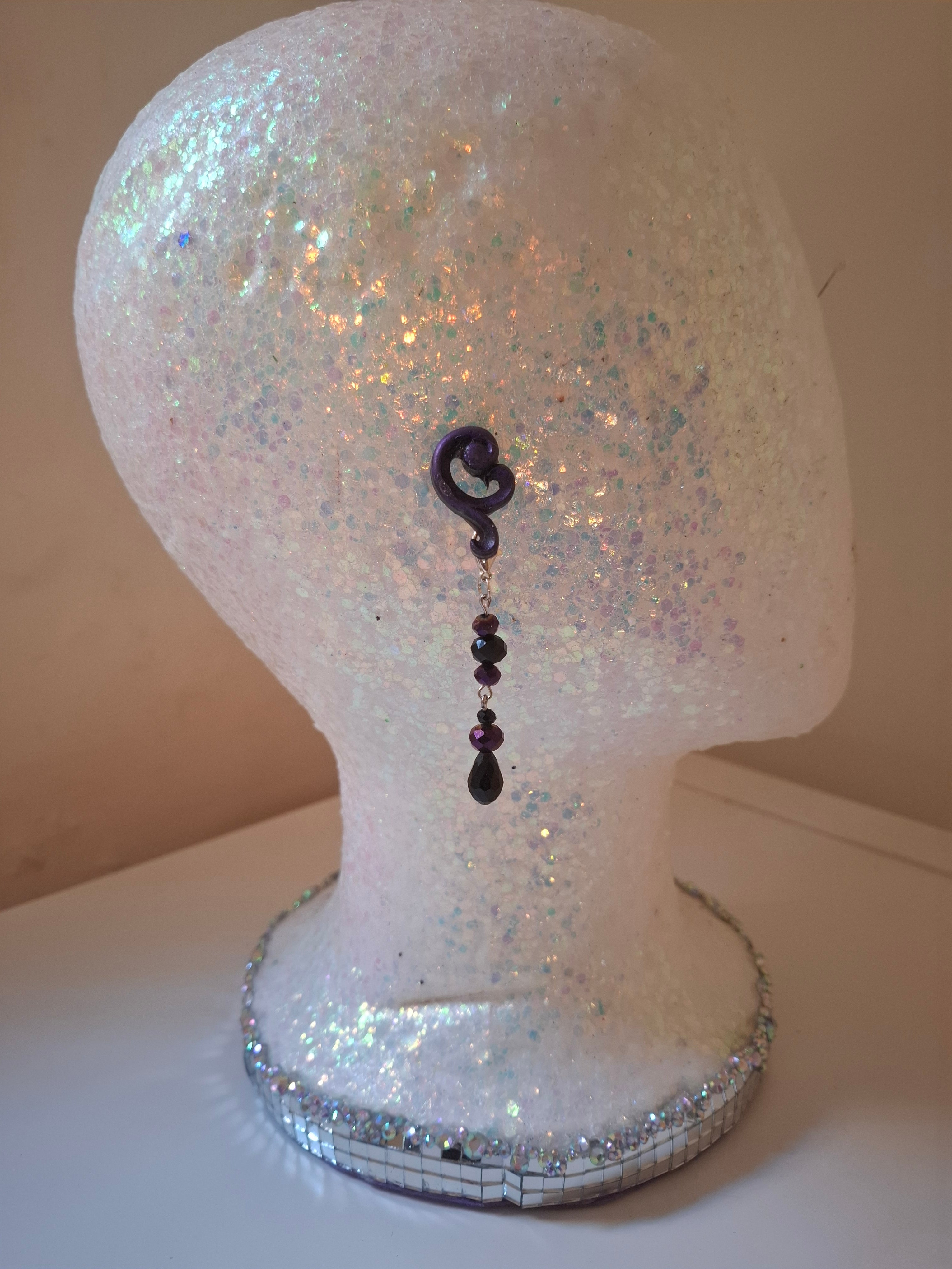 Hand-sculpted resin earrings with beading and tassels, matching the Eleanor sunglasses.
